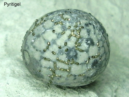 an den Plattengrenzen hat sich Pyrit kristallisiert